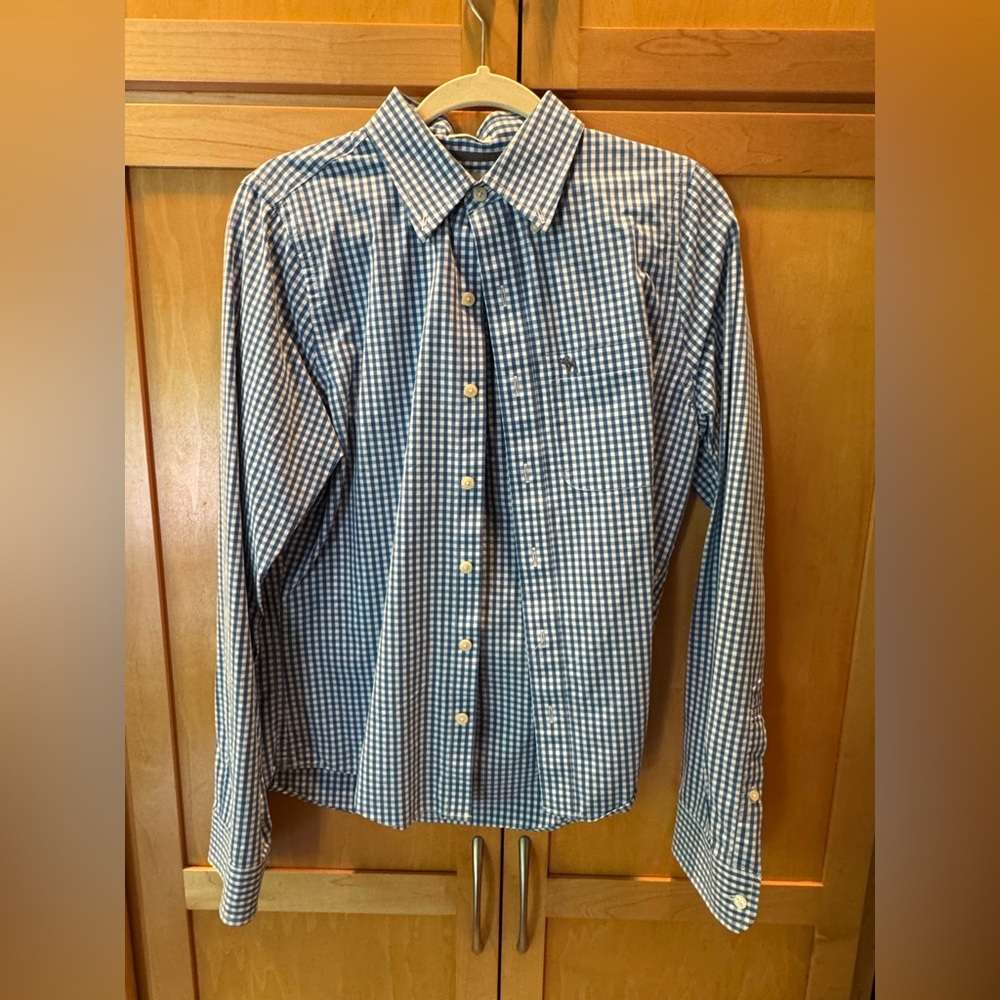 Abercrombie & Fitch Blue Checkered Men's Shirt size medium